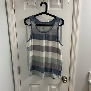 On The Byas Blue Striped Tank Top